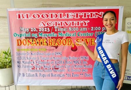 Miss Roxas Boulevard, Francine Tajanlangit Bloodletting Activity